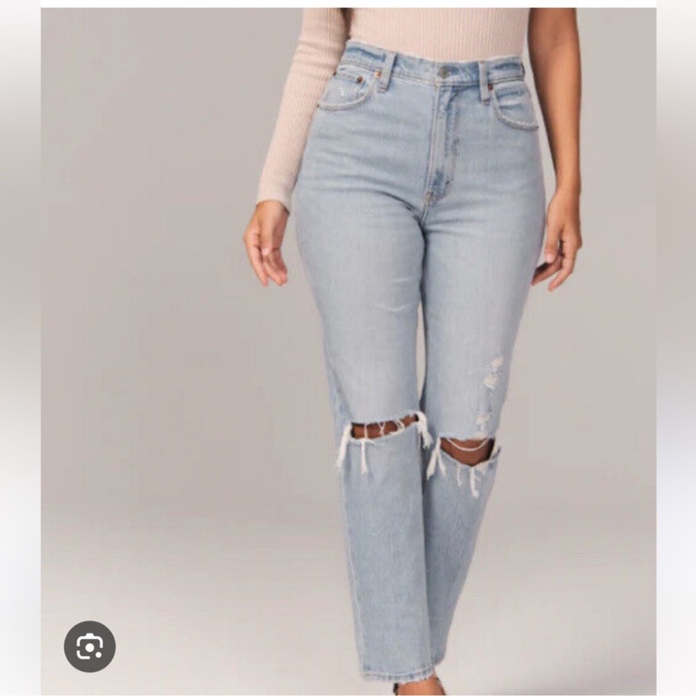 Abercrombie & Fitch Ankle straight high rise jeans